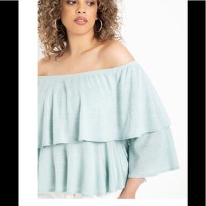 NWT off the shoulder, sparkly ELOQUII top 🤩🤩🤩